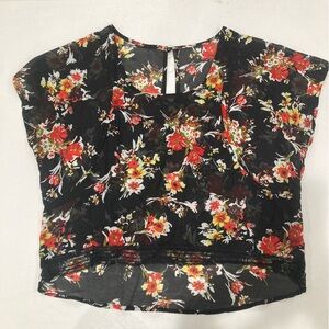 Sheer black blouse